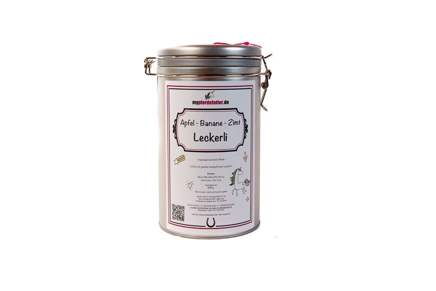 Apfel-Banane-Zimt-Leckerli - Dose 400g